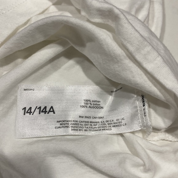 Carter’s Kid Heart T Shirt Stars Stripes Patriotic 4Th July Girls 14 - Picture 6 of 7